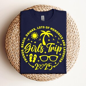 Girls Trip 2025 Shirt, Girls Vacation Shirt, Weekend Trip Shirt, Custom Girls Trip Shirt, Summer Vacation Shirt, Summer Trip Shirt, Trip Tee