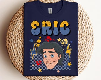 Checkered Prince Eric Shirt, Disney Men Shirt, Little Mermaid Shirt, Disneyland Family Trip Shirt, Best Friends T-Shirt