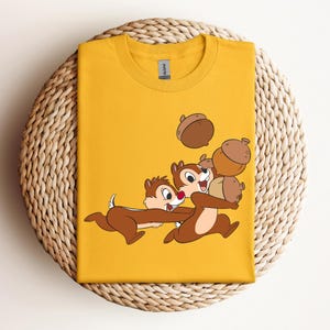 Disney Chip N Dale Chipmunks Eichel Run Shirt, Retro Chip N Dale T-Shirt, Komfort Farben T-Shirt, Magic Kingdom, Disney Familien Reise Geburtstagsgeschenk