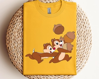 Disney Chip N Dale Chipmunks Acorn Run Shirt, Retro Chip N Dale T-shirt, Comfort Colors Tee, Magic Kingdom, Disney Family Trip Birthday Gift