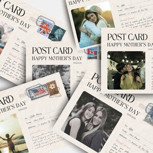 Bearbeitbare Muttertags-Postkartenvorlage | Anpassbare Canva Karte | Druckbares Geschenk für Mama | Sofortdownload | Personalisierte Karte