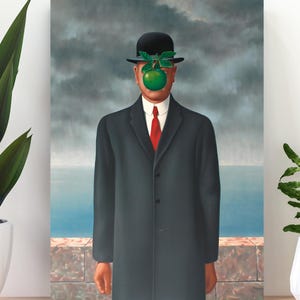 René Magritte&#39;s &#39;The Son of Man&#39; Surrealist Art Print (Digital Download)