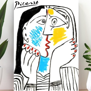 ピカソ「夢」版画：キュビズムの女性肖像（デジタルダウンロード