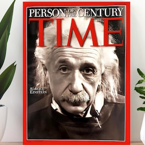 Albert Einstein Person of the Century Time Magazine poster Digital download Printable wall art Albert Einstein poster Scientist art print