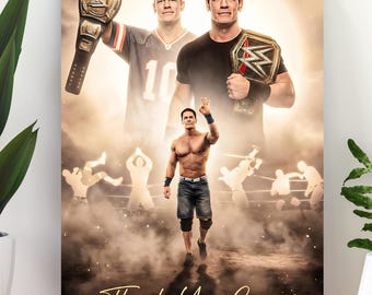 John Cena Thank You Retirement Poster Wrestling Legend Tribute Art (Digital Download)