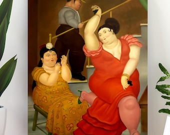 Fernando Botero Flamenco Dancer Print: Plump Figure Art (Digital Download)