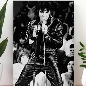 Elvis Presley Plakat Digitaler Download Druckbare Wandkunst Der King of Rock and Roll Kunst 50er Jahre Vintage Musikliebhaber Elvis Druck Geschenk Elvis Fan