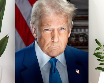 ドナルド・トランプ大統領公式肖像画 2025 額入りキャンバス - Etsy 日本