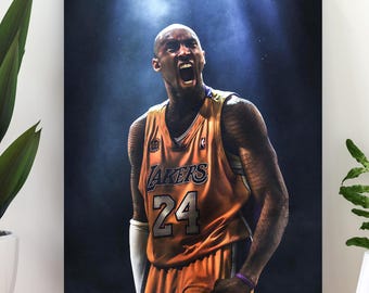 Kobe Bryant Poster Black Mamba Print Lakers Iconic Basketball Legend Art (Digital Download)