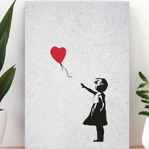 Banksy Girl with Balloon Print: Street Art Stencil (Digital Download)