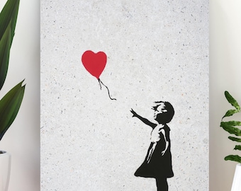 バンクシーの風船を持った少女 - ゴッホにインスパイアされた