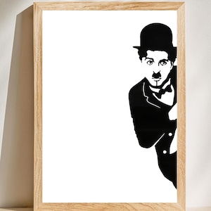 Charlie Chaplin-filmposter &#39;The Kid&#39;: stille filmkunst (digitale download)