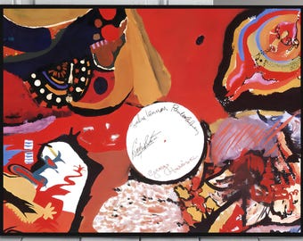Impresión de arte abstracto &quot;Imágenes de una mujer&quot; de The Beatles (Descarga digital)