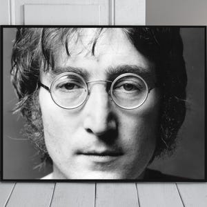 John Lennon Portrait Poster: Vintage Music Art Print (Digital Download)