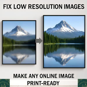 Mejora imágenes de baja resolución. Póster personalizado listo para impresión. Arte mural en alta resolución (descarga digital).