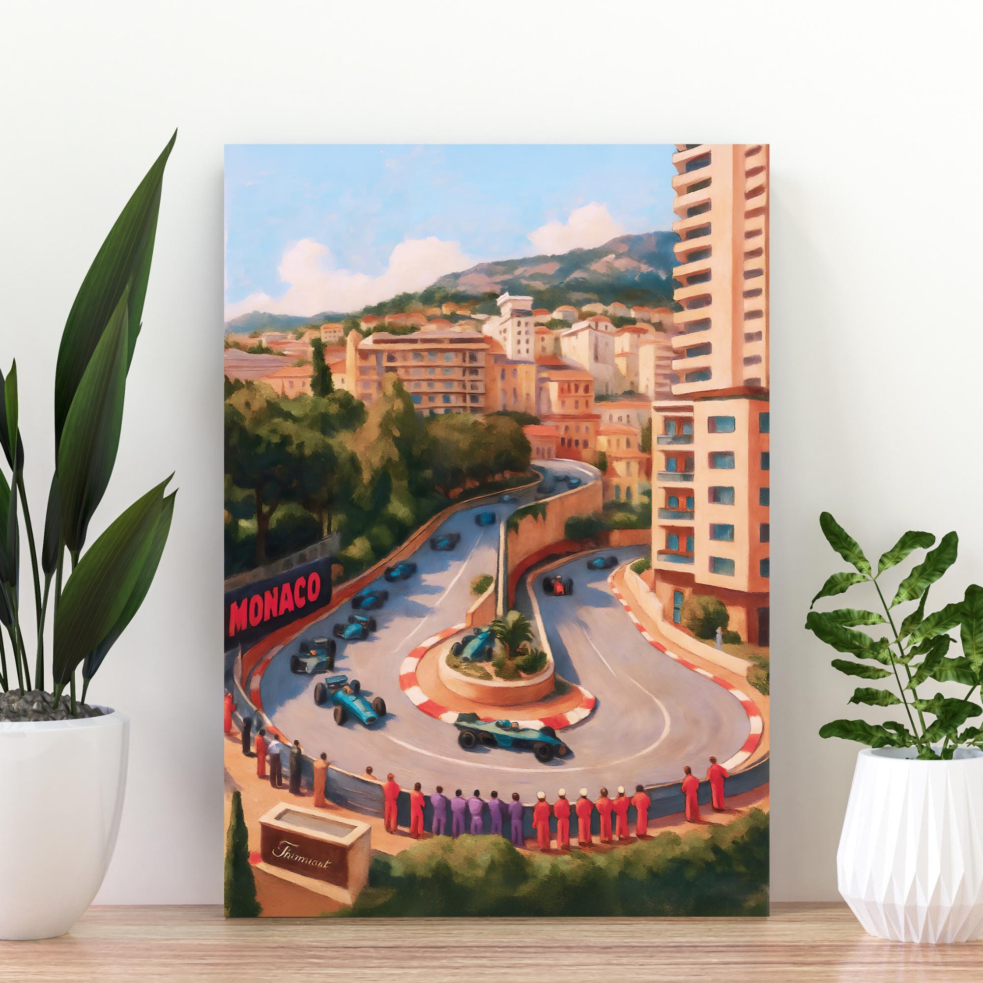 Monaco Grand Prix Vintage Poster: Fairmont Hairpin, French Riviera