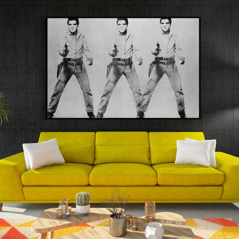 Triple Elvis Andy Warhol Print: 1960s Pop Art (digital Download) - Etsy