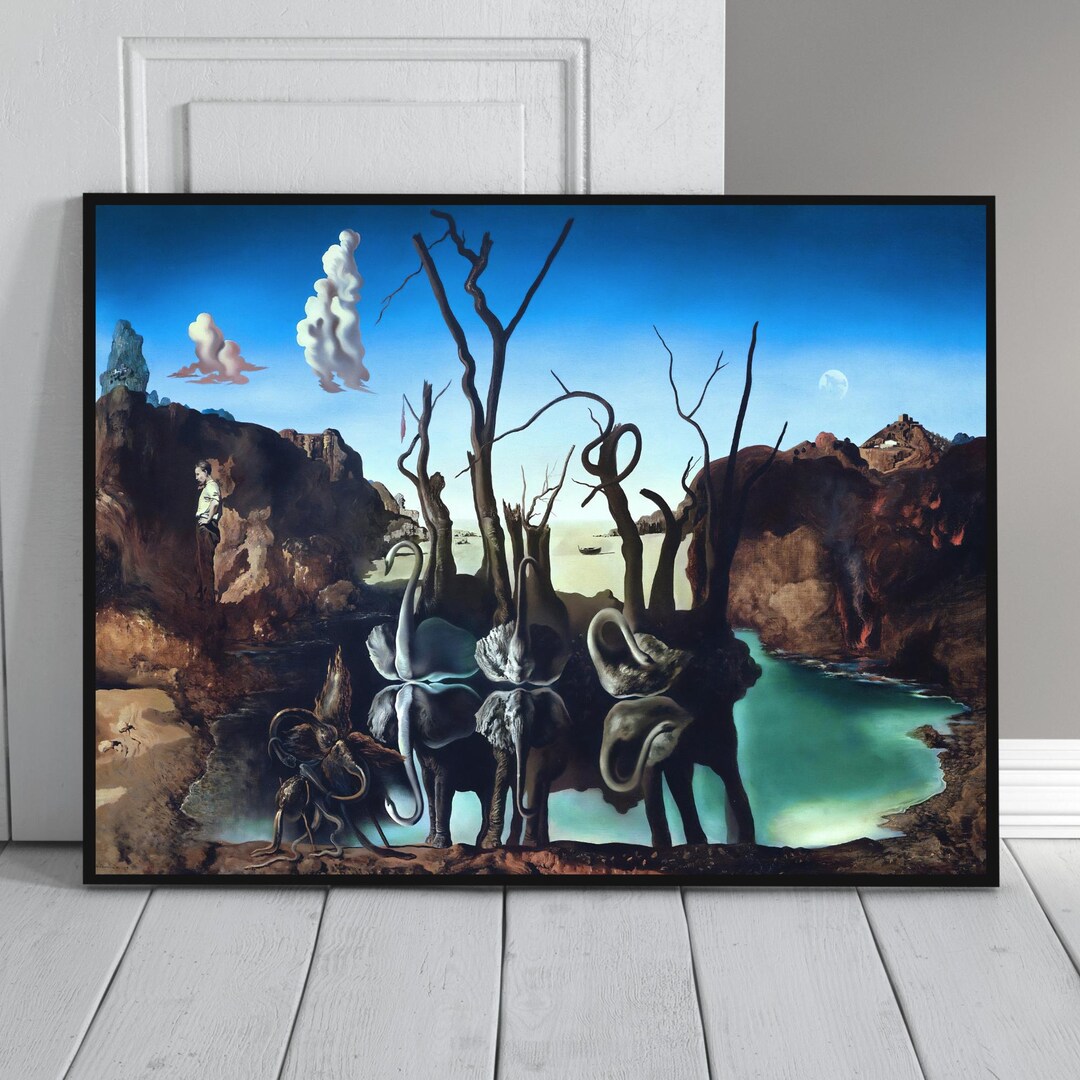 Swans Reflecting Elephants Salvador Dalì Digital Download Printable ...