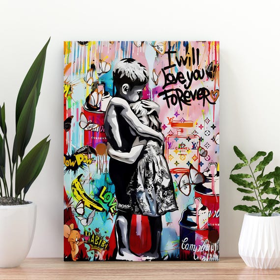 Banksy "I Will Love You Forever" Print: Pop Street Art (Digital Download)