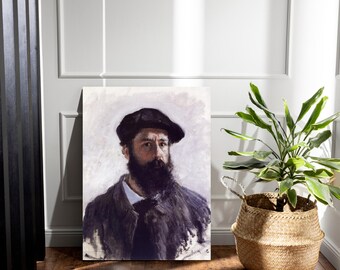 クロード・モネの自画像プリント：ヴィンテージ・フランス印象派