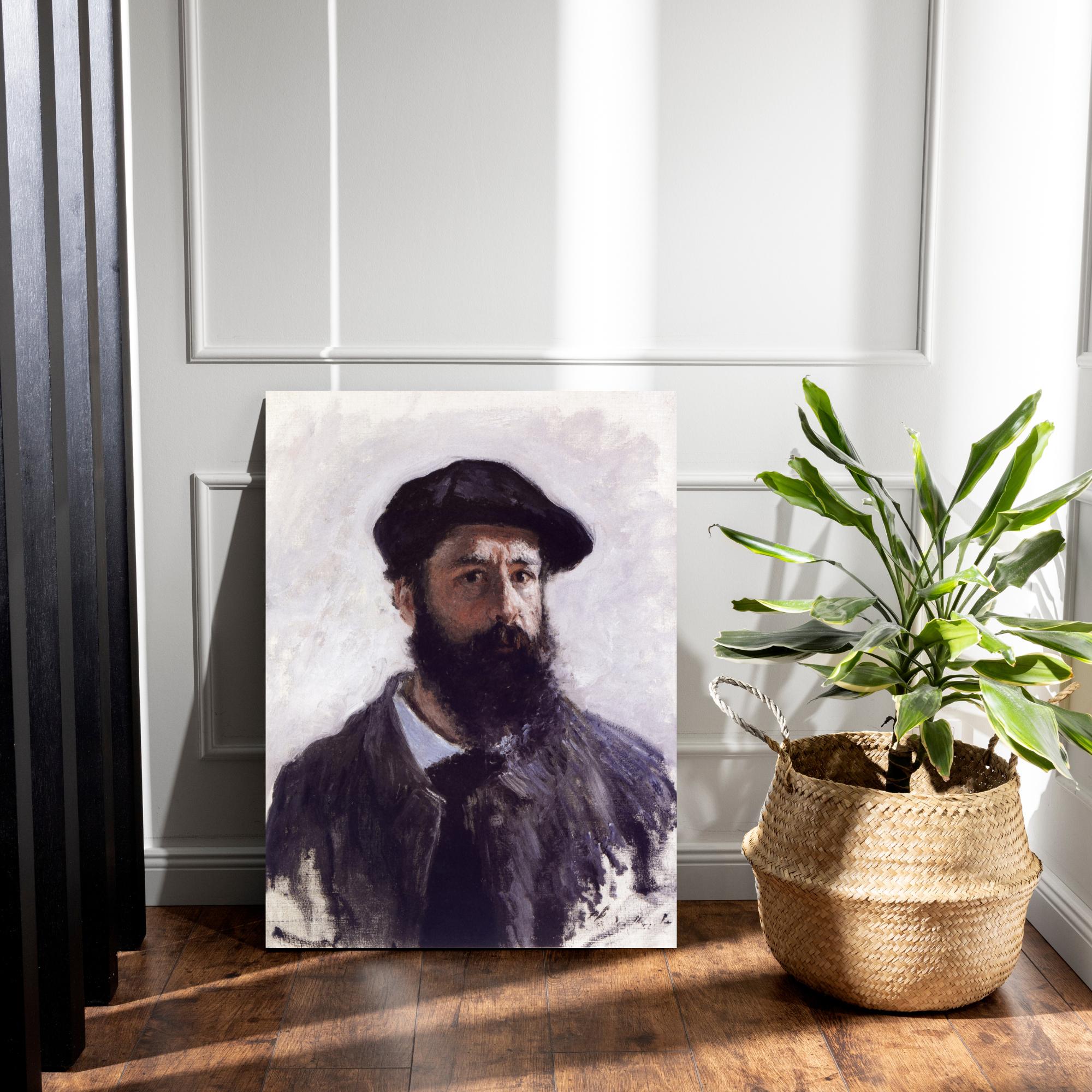 クロード・モネの自画像プリント：ヴィンテージ・フランス印象派