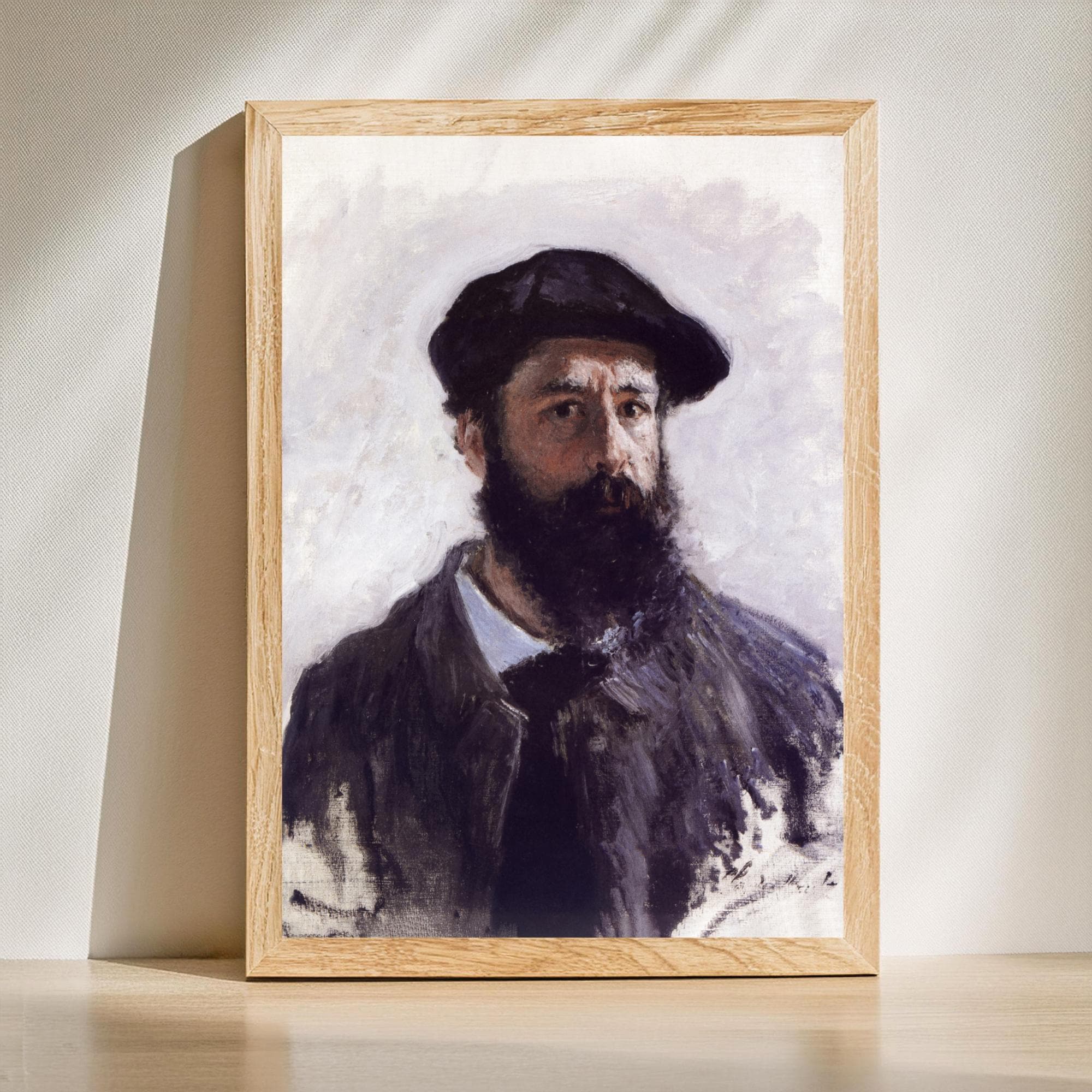 クロード・モネの自画像プリント：ヴィンテージ・フランス印象派