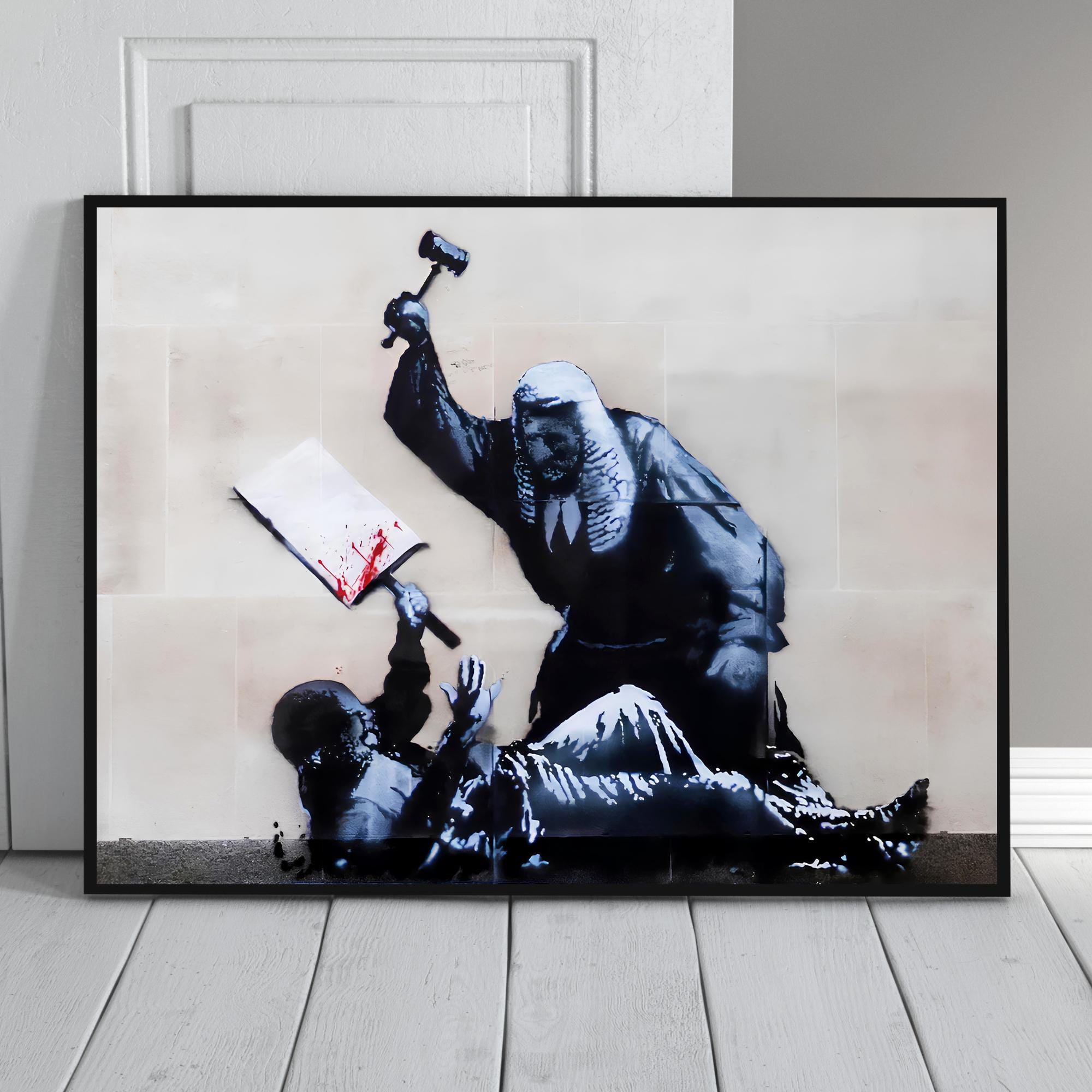 Banksy Royal Courts of Justice London Street Art Print (digital