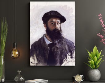 クロード・モネの自画像プリント：ヴィンテージ・フランス印象派