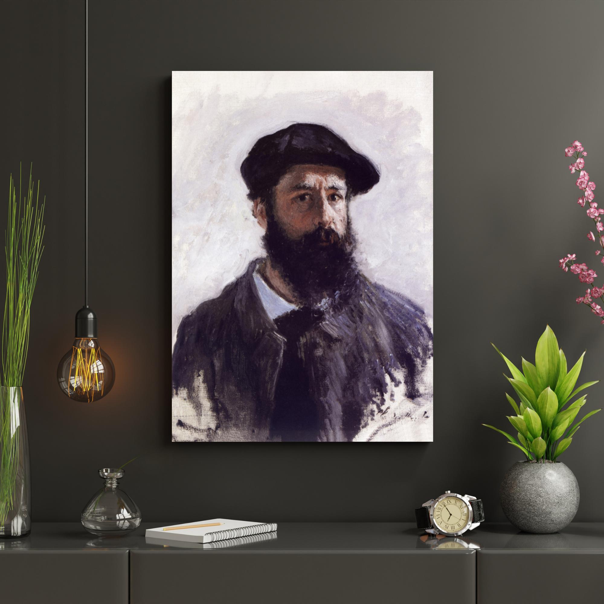 クロード・モネの自画像プリント：ヴィンテージ・フランス印象派