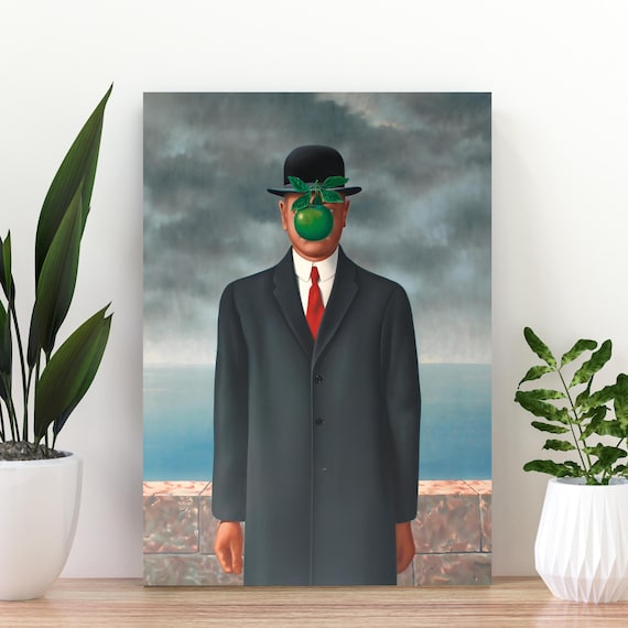 René Magritte's 'the Son of Man' Surrealist Art Print (digital