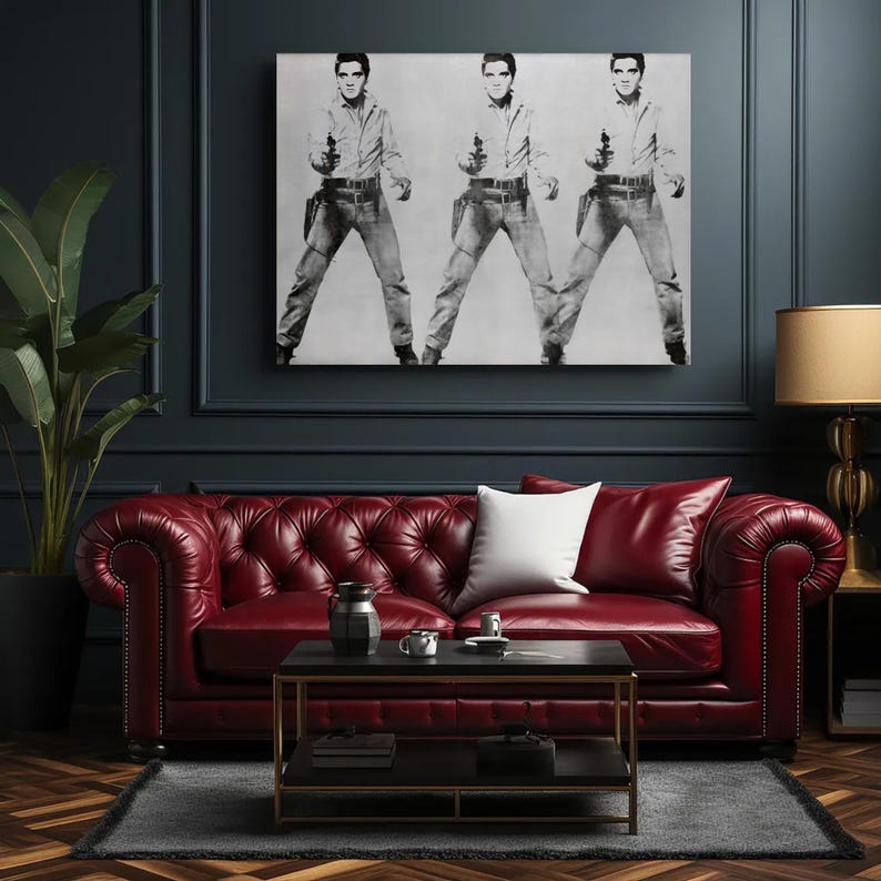 Triple Elvis Andy Warhol Print: 1960s Pop Art (digital Download) - Etsy