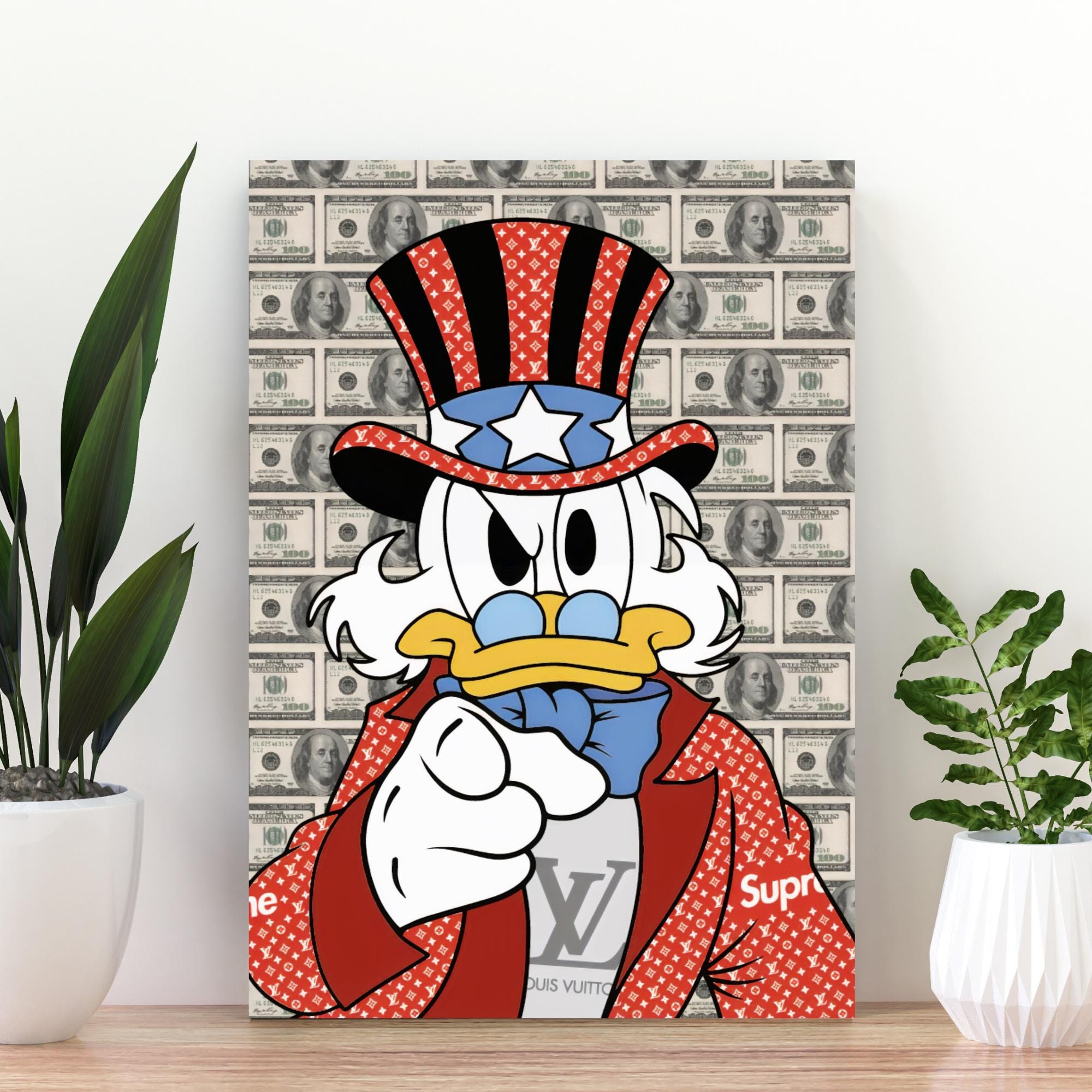 Statue 50cm Oncle Picsou - Uncle Scrooge - Bitcoin en kit à