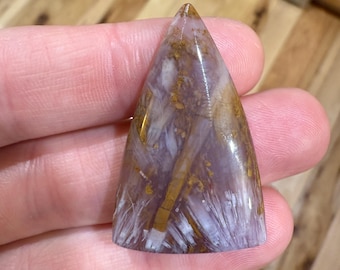 Sagenite Agate Cabochon, handmade