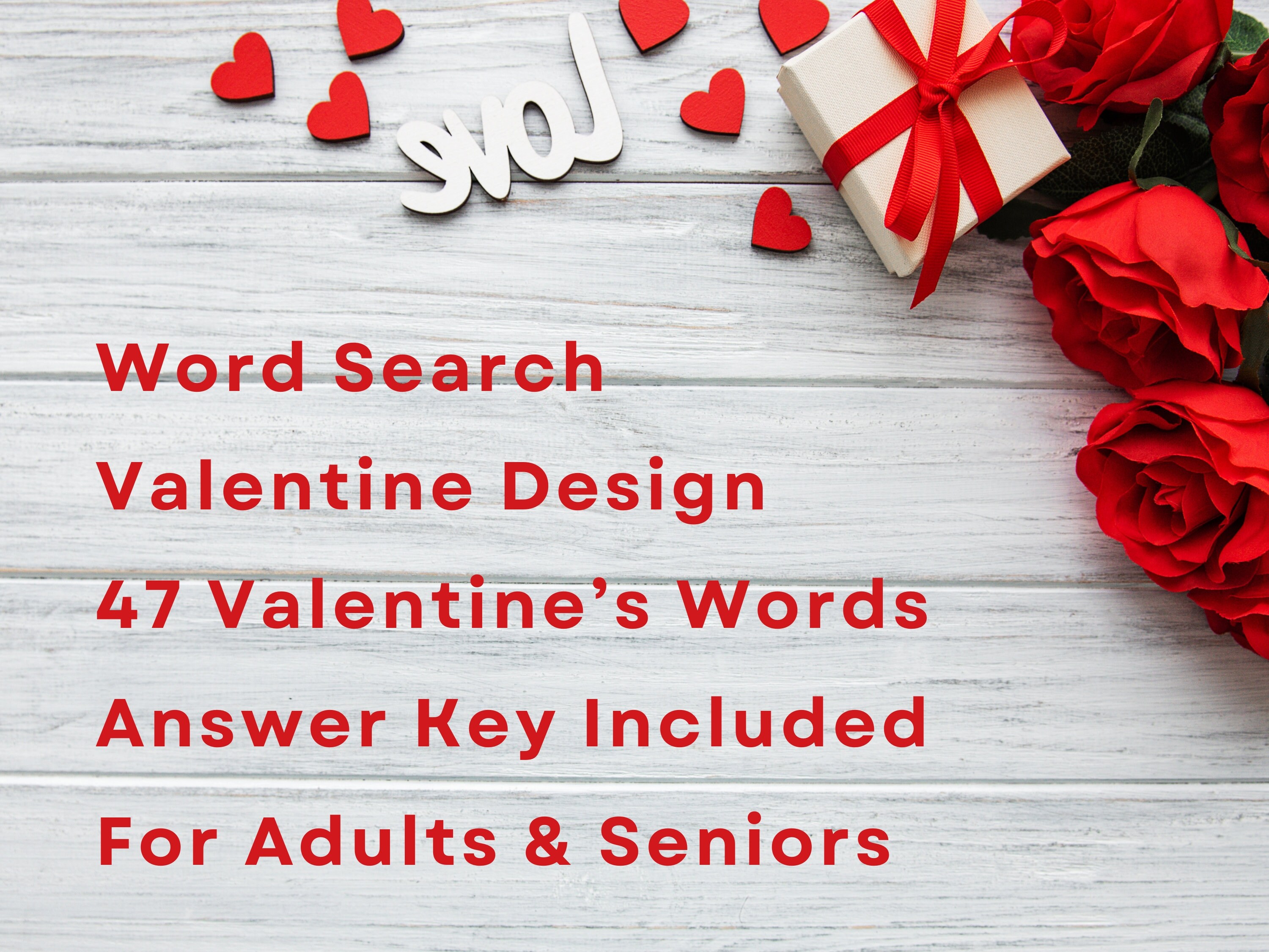 Valentine Word Search Puzzle Printable Valentine's Day Word Search Page ...