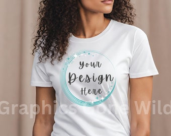 Bella & Canvas 3001 TShirt Mockup - Bella Canvas 3001 Shirt - White Mockup - Oversized Mockup - Bella Canvas Mockup - GraphicsGoneWild