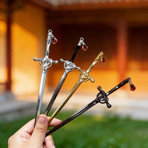 Set of custom hair swords from pearlhouse1995? Amazon.com : 2 PACK Chinese Sword Tassel Hair Accessories  main image 3