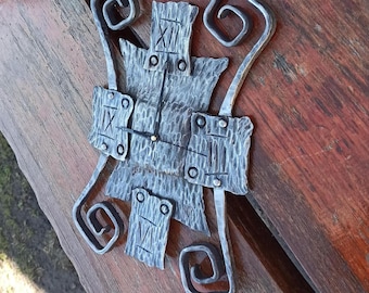 Forged Metal Wall Clock: Rustic Roman Numeral Clock, Handmade