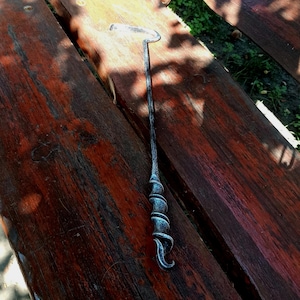 Hand Forged Steel Fire Poker: Fireplace & Campfire Tool