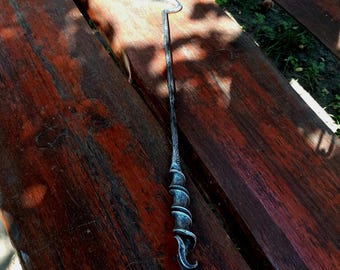 Hand Forged Steel Fire Poker: Fireplace & Campfire Tool