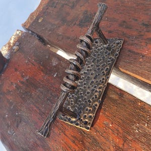 Exclusive Forged Door Pull Handle "Vine Branch" – Bronze Coated