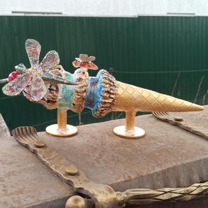Türgriff, Eiscreme Griff, geschmiedeter Türgriff, Griff Eiscreme, Libelle Dekor, Bienen Dekor, Metallgriff, handgemacht, Geschenk, Wohnkultur