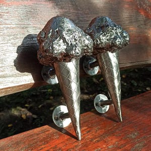 Hand-Forged Ice Cream Cone Door Handles