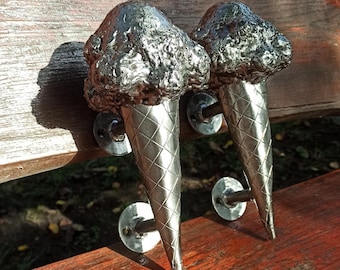 Hand-Forged Ice Cream Cone Door Handles