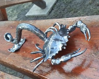 Puxador exclusivo «Caranguejo do Mar» forjado – Trabalho em ferro artesanal