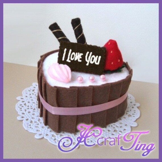 Heart Shaped Strawberry Chocolate Cake Pdf Pattern Style 4 Etsy