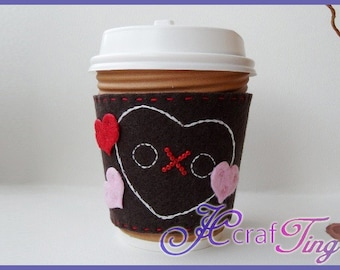 Felt Coffee Sleeve (Large) PDF pattern