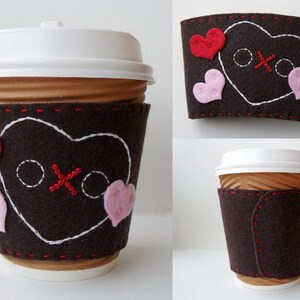 Felt Coffee Sleeve Large PDF pattern image 2