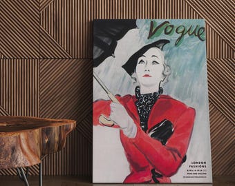 Vogue Magazine Printable Wall Art, Featuring Schiaparelli (Couture) 1934, Eric (Carl Erickson), Retro Vogue Cover Print, Fashion Home Decor