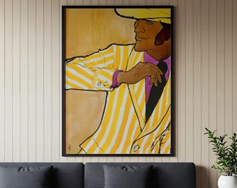 RENÉ GRUAU, Illustration For ‘Club Magazine’, 1971, Woman Portrait, Gallery Wall Set, Vintage Poster Art, Fashion Wall Art.