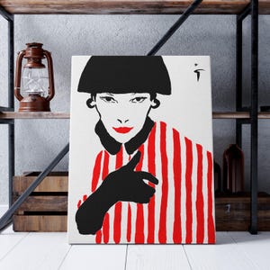 RENÉ GRUAU, Untilted, Woman Portrait, Gallery Wall Set, Vintage Poster Art, Fashion Wall Art.